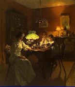 Marcel Rieder The new toy oil painting